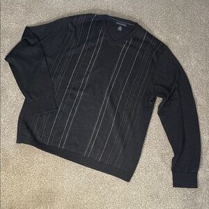 Banana Republic Deep Charcoal/Black V-Neck Sweater